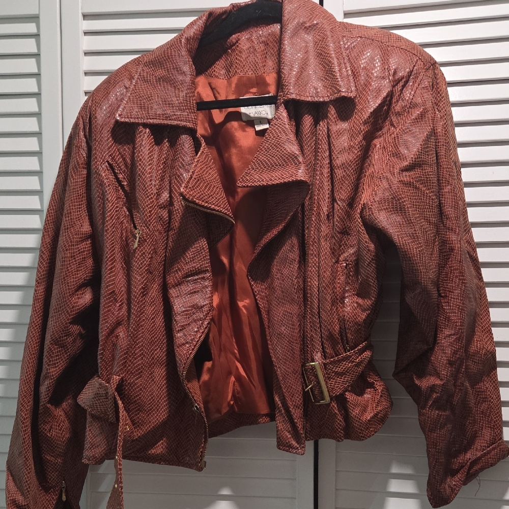 Concepts By VAKKO Women's Brown Leather Jacket